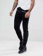 Diesel P-westin Distressed Joggers In Black - Black