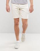 Only & Sons Slim Fit Denim Shorts - White