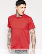 Fred Perry T-shirt With Laurel Logo Exclusive - Deep Red Marl