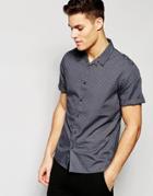 New Look Shirt With Small Print In Gray In Regular Fit - Gray