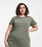Yours Pocket Front T-shirt In Khaki-green