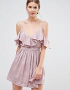 Oh My Love Frill Shoulder Cami Mini Dress - Pink
