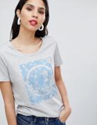 Boss Casual World Logo T-shirt-gray