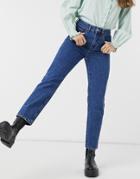 Cotton: On Mom Jeans In Mid Wash Blue-blues