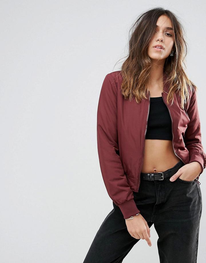 Brave Soul Bomber Jacket - Red