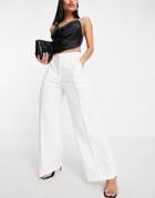 Closet London Tailored Pleated Pants In Ivory-white