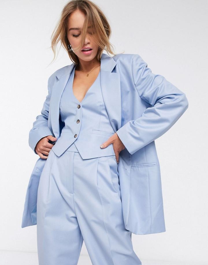 Asos Design Extreme Dad Suit Blazer-blues