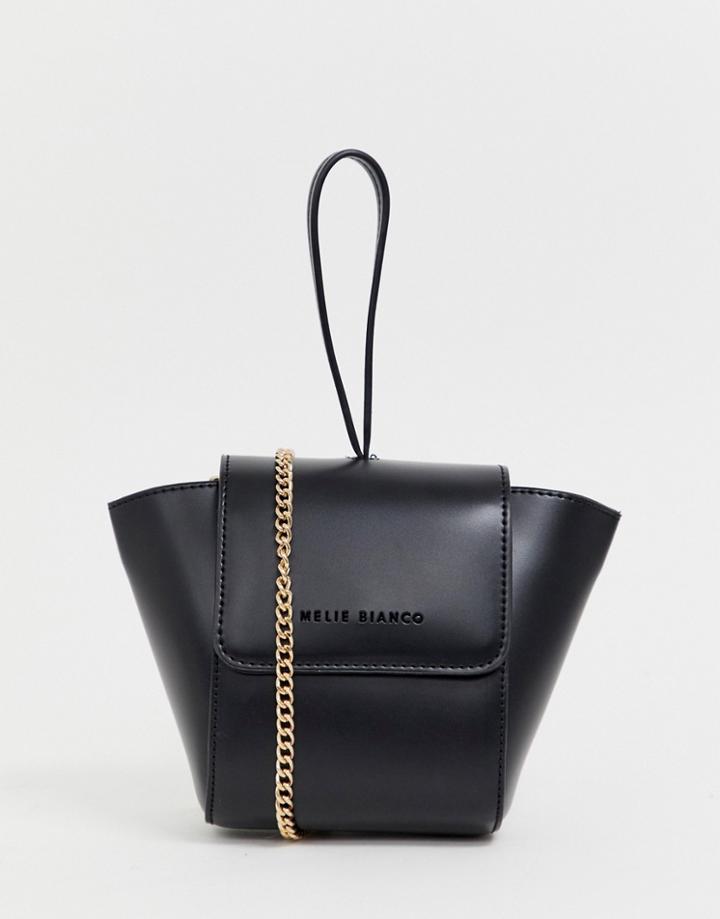 Melie Bianco Chain Strap Cross Body Bag - Black