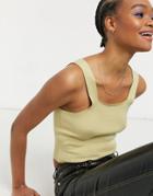 Y.a.s. Knitted Crop Top In Beige - Part Of A Set-neutral