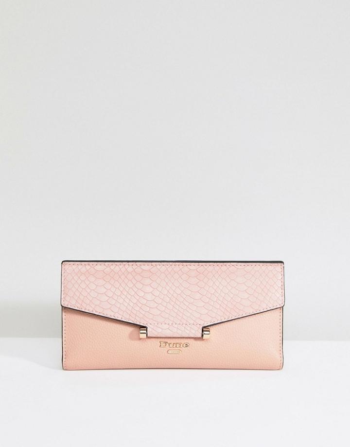 Dune Blush Purse With Faux Croc Contrast - Pink