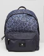 Devote Backpack In Leopard Fade - Black