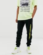 Crl By Corella Sweatpants In Black With Neon Logo