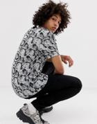 Asos Design Relaxed T-shirt In Snakeskin Print-multi