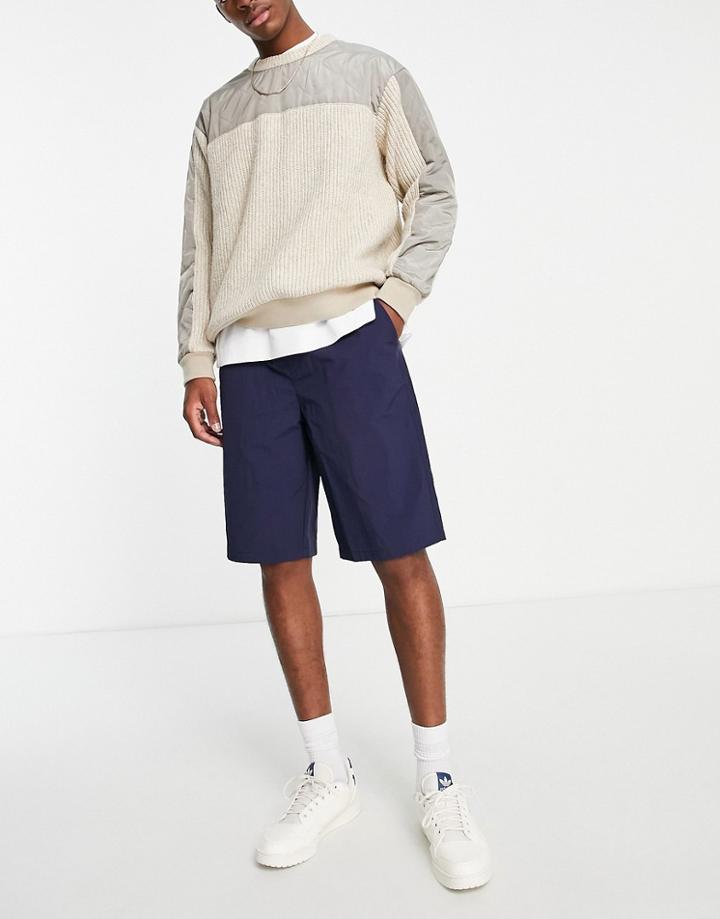 Topman Longline Nylon Short In Navy