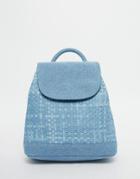 Asos Denim Woven Mini Backpack - Blue