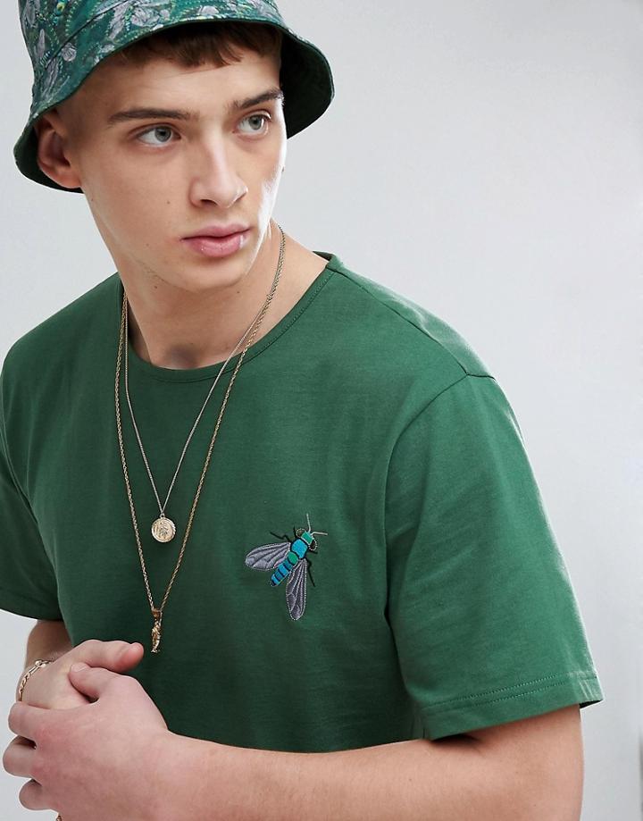 Pretty Green X Katie Eary Toria Logo T-shirt In Dark Green - Green