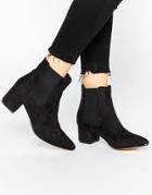 Truffle Collection Molly Point Chelsea Boots - Black Suede