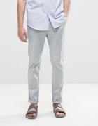 Asos Slim Chinos In Pale Blue - Belgian Block