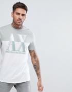 Armani Exchange Cut And Sew Ax Logo T-shirt In White - White