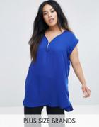 New Look Plus Tunic Top - Blue