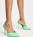 Raid Wide Fit Rexel 2part Heeled Shoes In Green