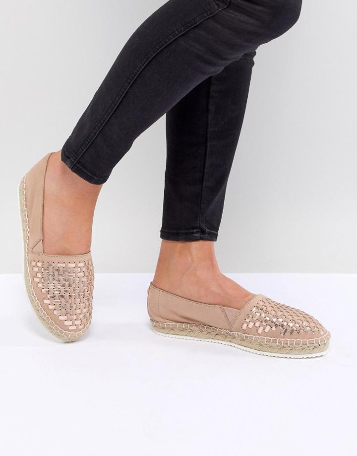 Carvela Mast Leather Espadrilles - Beige
