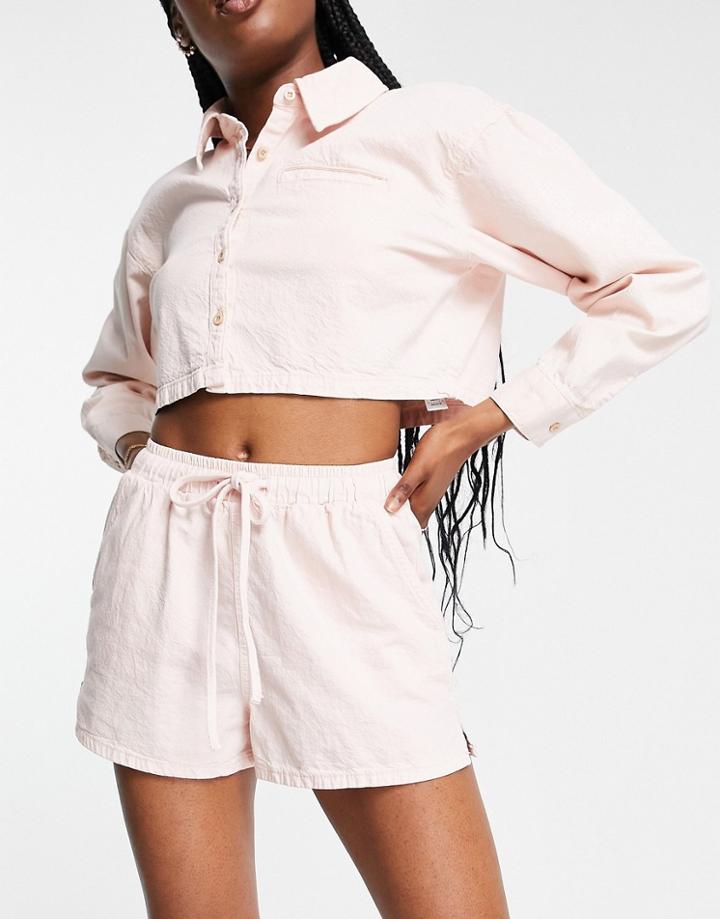 Asos Design Pull On Shorts In Soft Pink - Part Of A Set