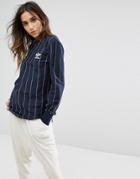 Adidas Originals Tokyo Pinstripe Long Sleeve T-shirt - Blue