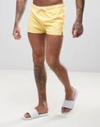 Asos Swim Shorts In Yellow Super Short Length - Yellow