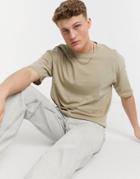 Jack & Jones Core Boxy T-shirt In Beige-neutral