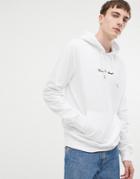Penn Sport Hoodie In White With Chest Logo - White