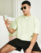 River Island Overdyed Heather T-shirt In Yellow