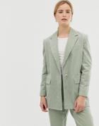 Asos Design Sage Cord Tailored Suit Blazer-green