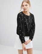 Cheap Monday Expand Moon Dot Sweater - Black