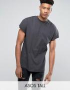 Asos Tall Oversized T-shirt In Heavy Weight - Gray