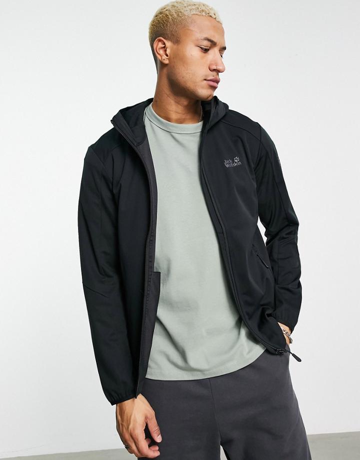 Jack Wolfskin Go Hike Softshell Jacket In Black