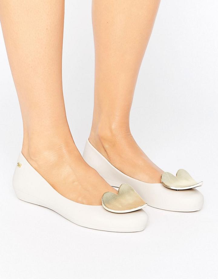 Zaxy Pop Heart Ballerina - Cream