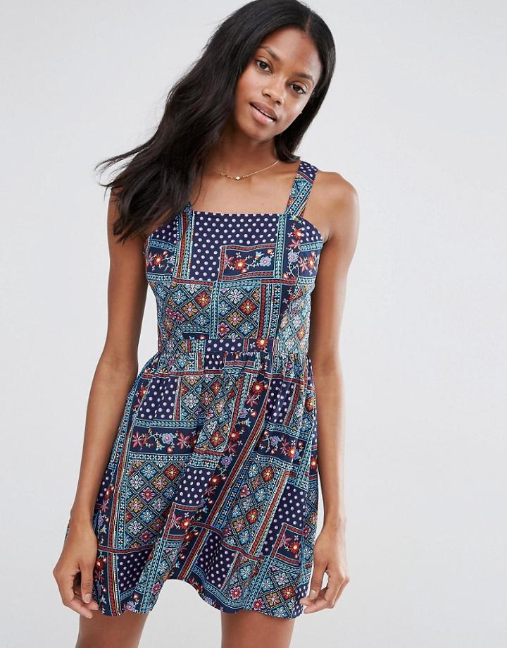 Influence Floral Skater Dress - Multi