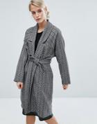 Storm & Marie Alaia Wrap Oversized Blazer Coat - Black