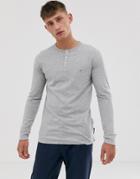 French Connection Long Sleeve Grandad Neck Long Sleeve Top-gray