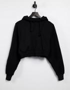 Asos 4505 Cropped Hoodie With Elasticated Waist-black