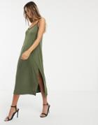 Vero Moda Soft Cami Midi Dress-green