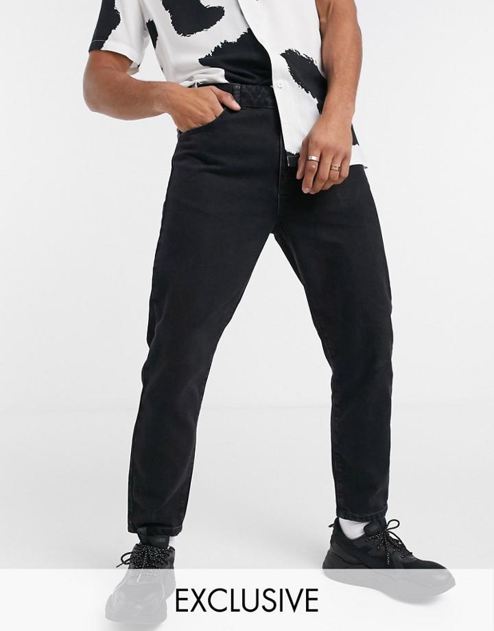 Reclaimed Vintage Inspired The '89 Tapered Jean In Washed Black
