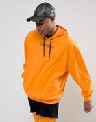 Night Addict Embroidered Logo Hoodie - Orange