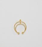 Asos Design Gold Plated Sterling Silver Double Hoop Ear Cuff - Gold