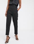 Asos Design Smart Slim Pants In Ponte-black
