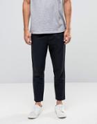 Minimum Ragner Carrot Fit Pant In Linen Mix - Navy