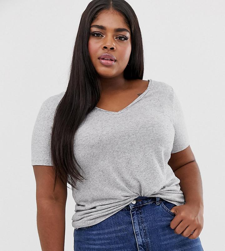 Junarose V Back T-shirt-gray