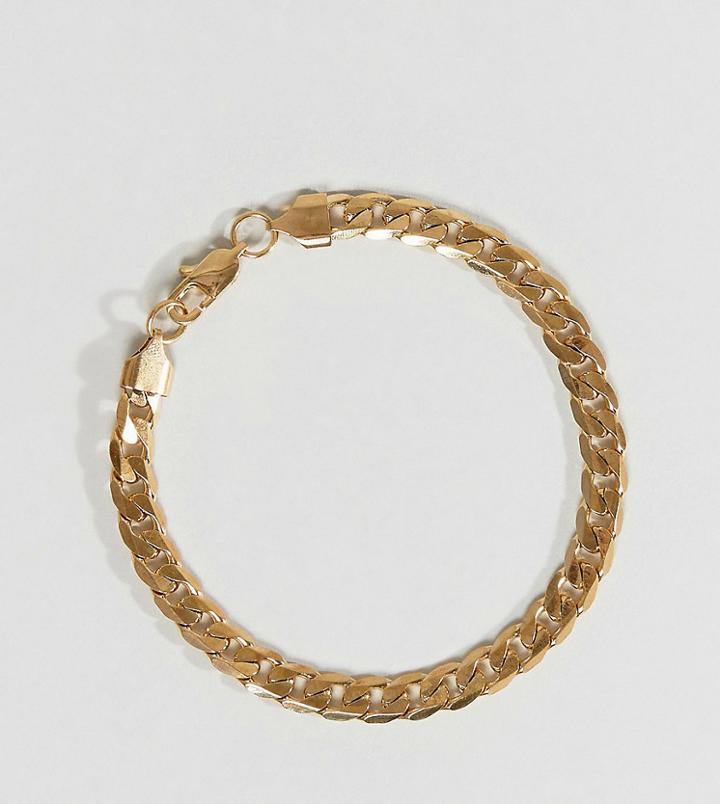 Reclaimed Vintage Inspired Curb Link Bracelet - Gold