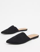 Asos Design Mollie Bow Flat Shoes In Black Patent